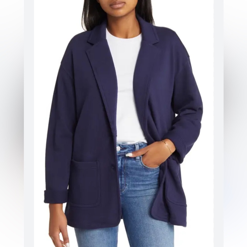 NWT Relaxed Knit Blazer Caslon Sz XS #R3